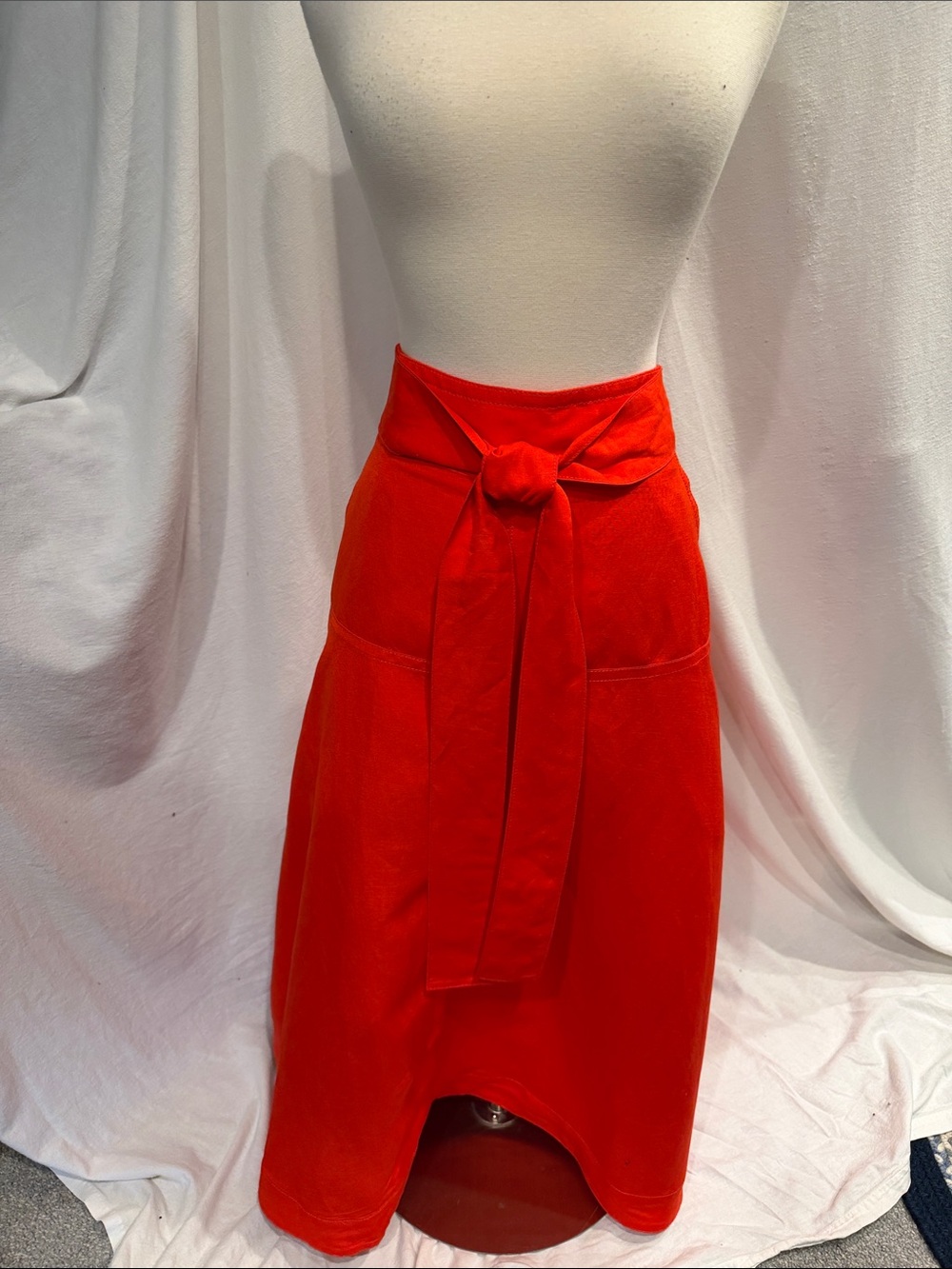 Ann Taylor High-Waist Tie-Belt Midi Skirt NWOT